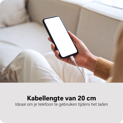 USB-C to Lightning Cable - 20cm - White