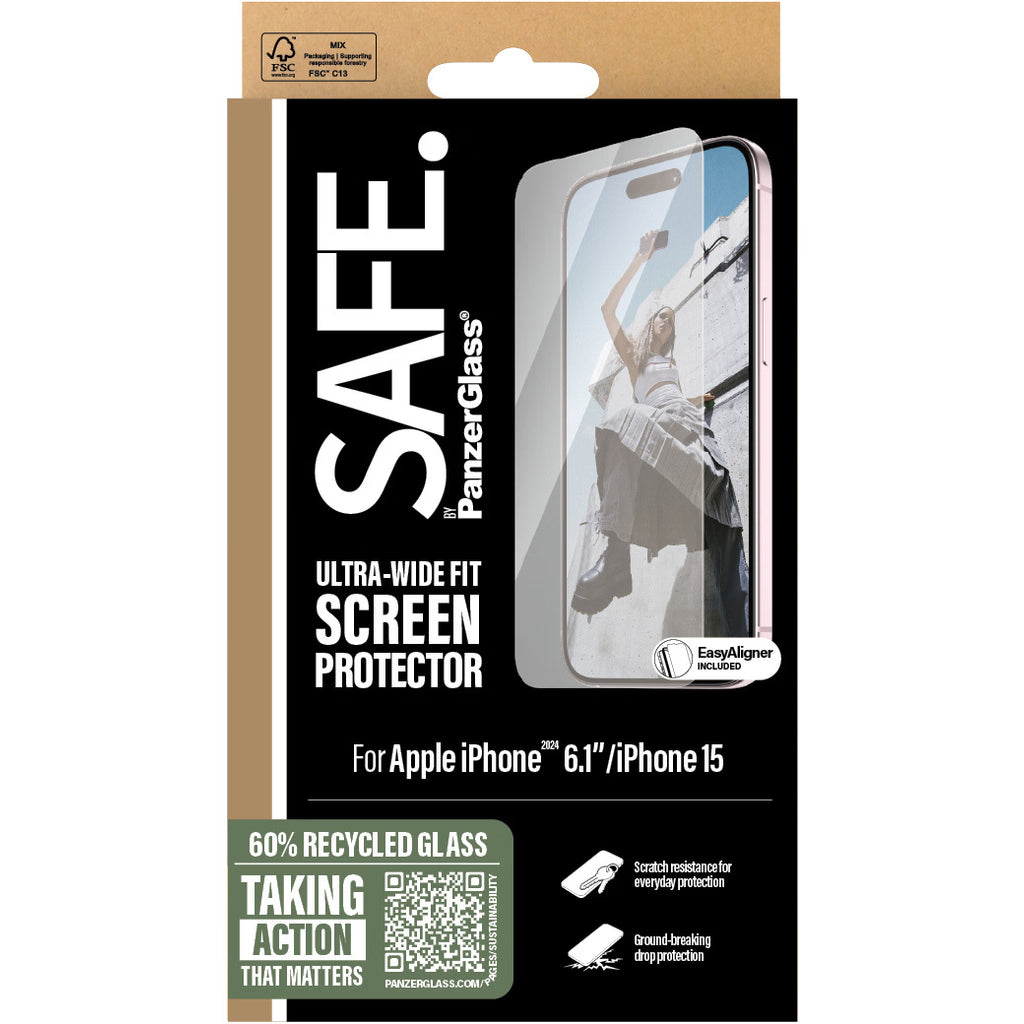 Screenprotector - Apple iPhone 16/15 - Ultra-Wide-Fit