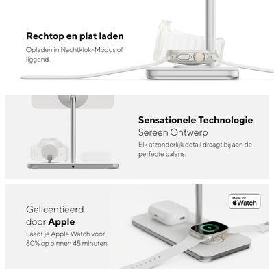 LINQ Connects 3-in-1 Qi2 draadloze oplaadstandaard