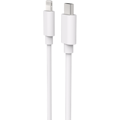 Essential 20W USB-C PD Adapter + USB-C to Lightning Cable - 150cm - White