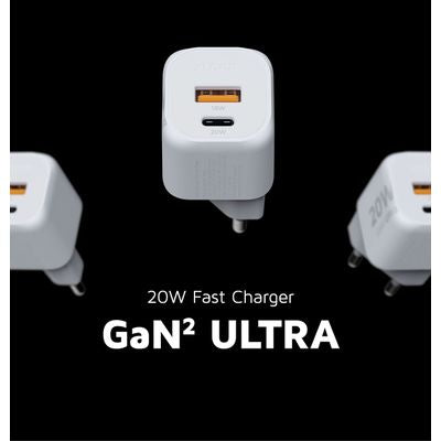 Muuroplader 20W GaN2 Ultra - White - XEC020